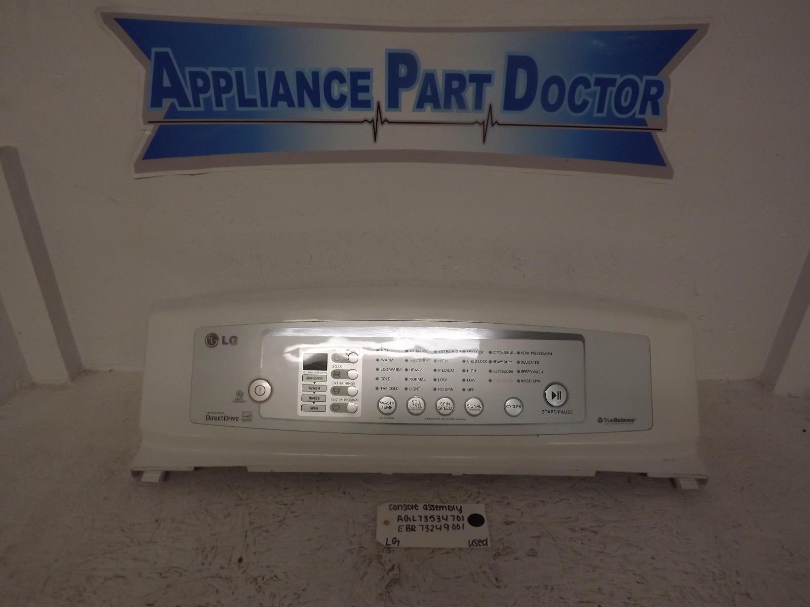 LG Washer AGL73534701 EBR73249001 Console Assembly Used LG Washer AGL73534701 EBR73249001 Console Assembly Used